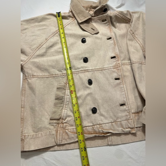 NWT We The Free viva surplus jacket double breasted cropped trench fisherman - Picture 8 of 12